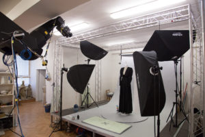 Photography Studio with Robotic Arm taking photo