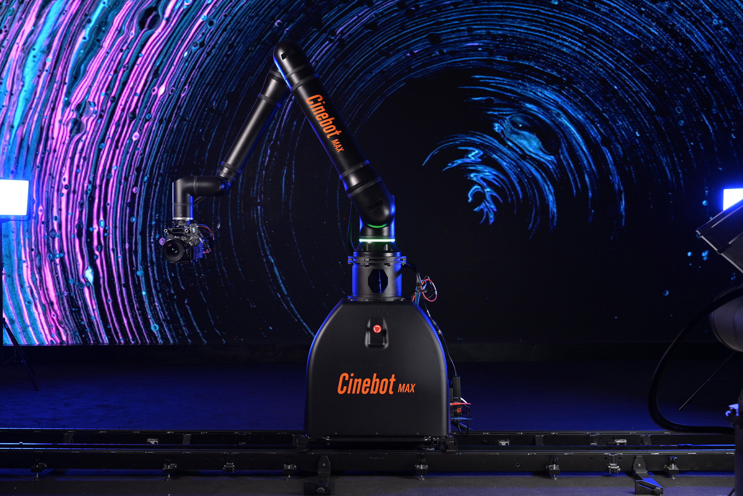 Cinebot Max on track in the studio