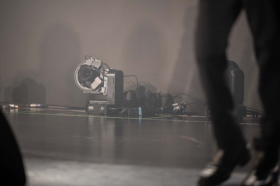 SR-1 behind the stage