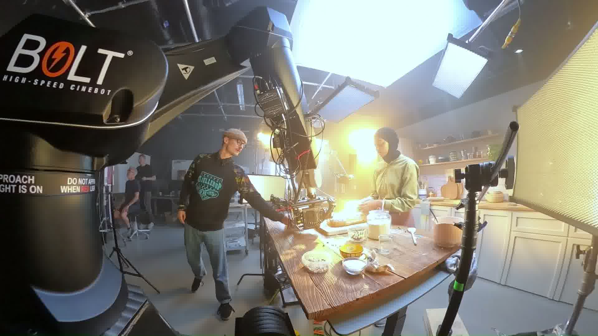 Arla Food's studio - The Barn shooting a Lurpak commercial using the Bolt.