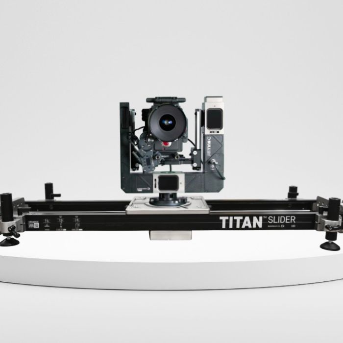 TITAN Slider light track and rail system with BULLHEAD Studio hothead camera head